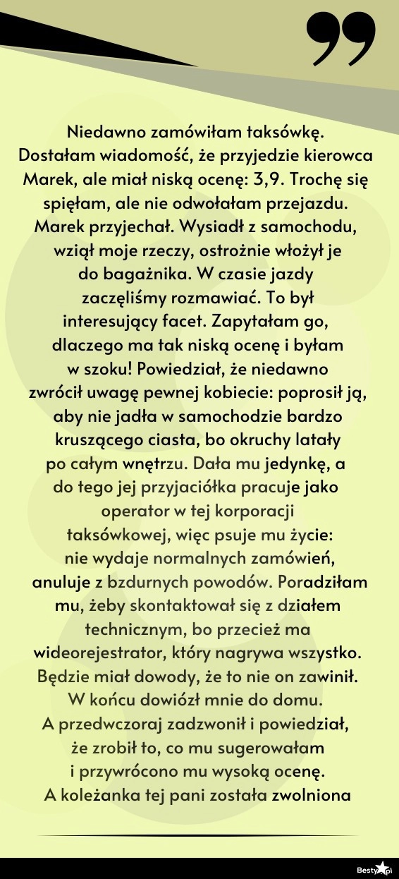 
    Kierowca z niską oceną 