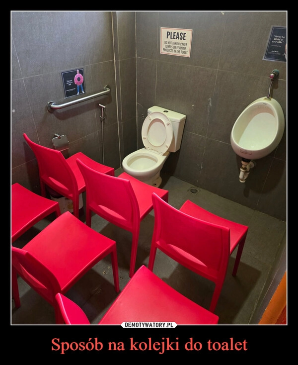 
    Sposób na kolejki do toalet