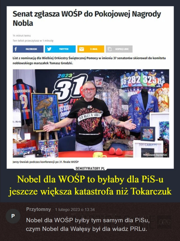 
    Nobel dla WOŚP