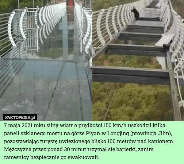 
    7 maja 2021 roku silny wiatr o prędkości 150 km/h uszkodził kilka paneli