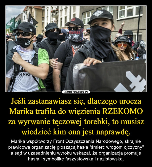 
    Jeśli zastanawiasz się, dlaczego urocza Marika trafiła do więzienia RZEKOMO za wyrwanie tęczowej torebki, to musisz wiedzieć kim ona jest naprawdę.