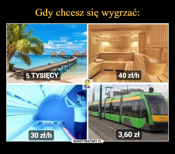 
    Gdy chcesz się wygrzać: