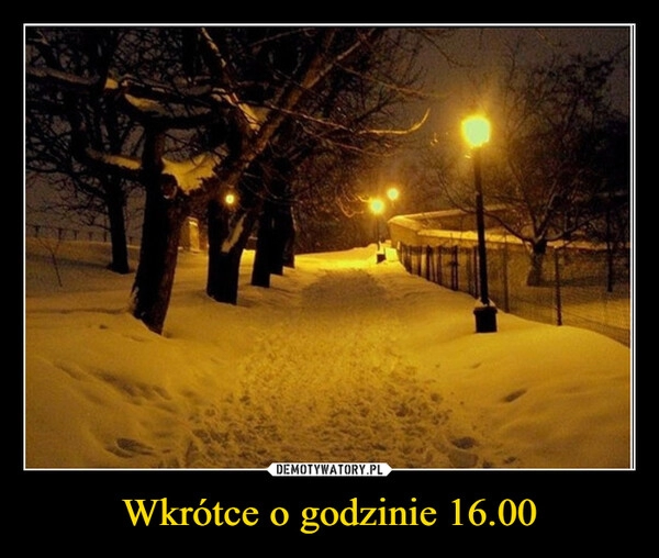 
    Wkrótce o godzinie 16.00