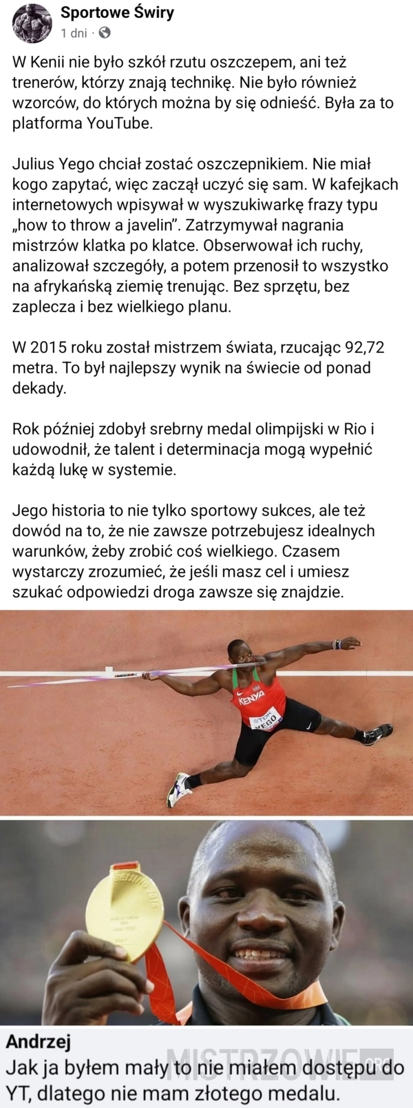 
    Rzut oszczepem