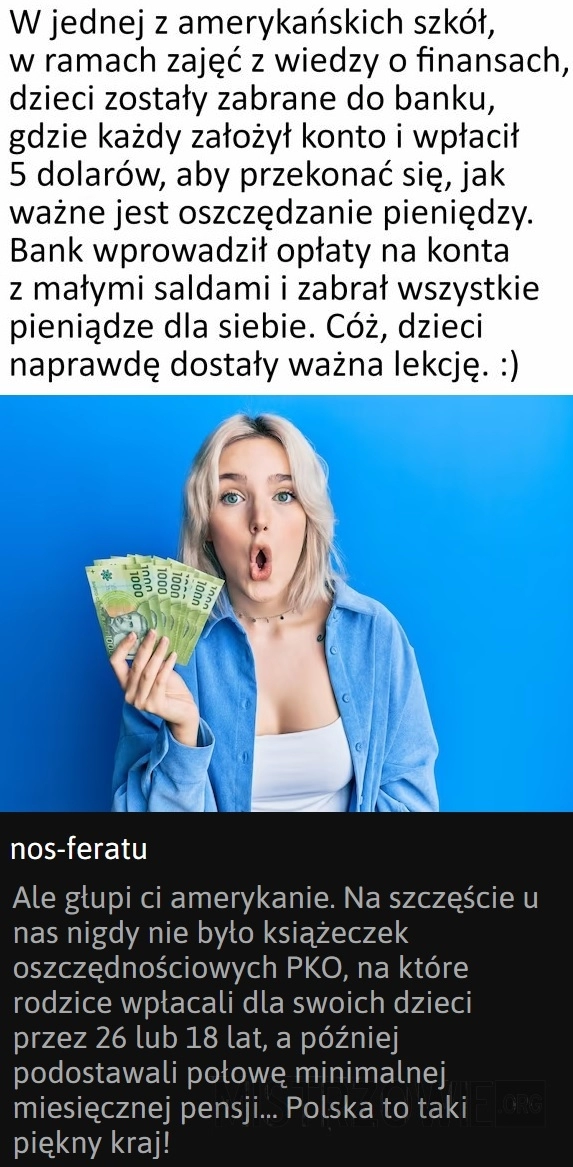 
    Ważna lekcja na temat oszczędzania