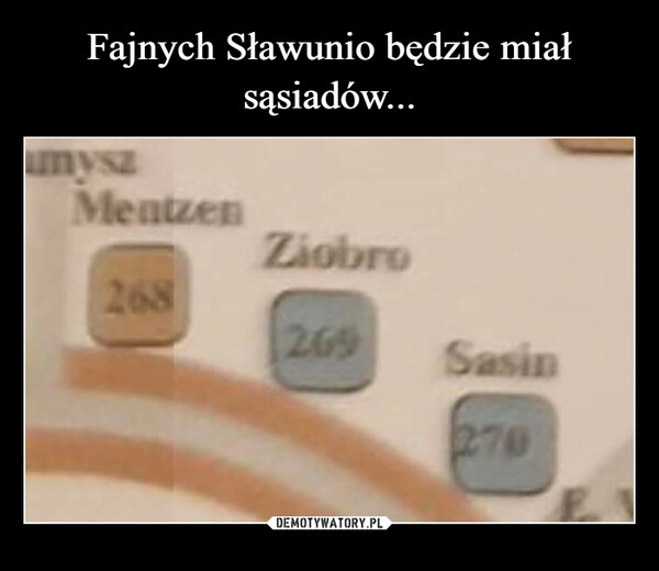 
    Fajnych Sławunio będzie miał sąsiadów...