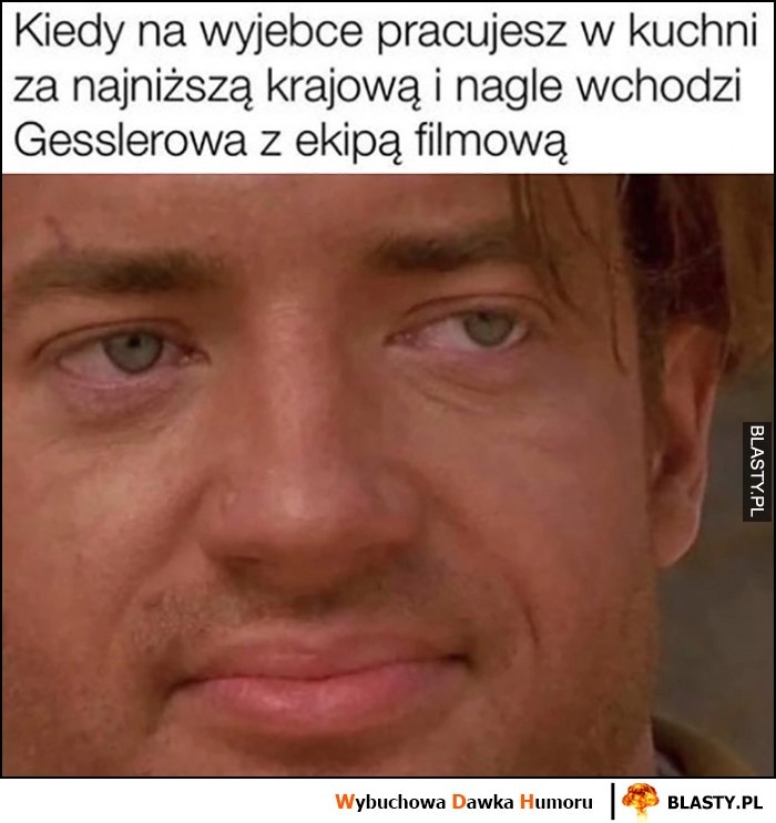 
    Kiedy na wyjebce pracujesz w kuchni za najniższą krajową i nagle wchodzi Gesslerowa z ekipą filmową