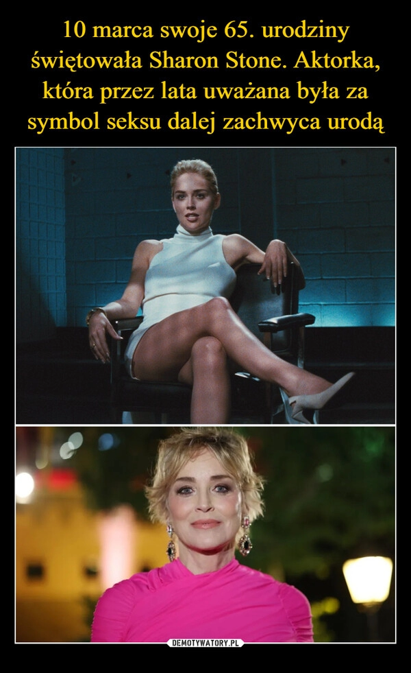 
    10 marca swoje 65. urodziny świętowała Sharon Stone. Aktorka, która przez lata uważana była za symbol seksu dalej zachwyca urodą