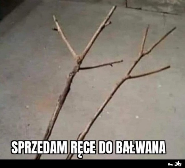 
    Ręce do bałwana 