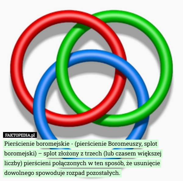 
    Pierścienie boromejskie - (pierścienie Boromeuszy, splot boromejski) – splot