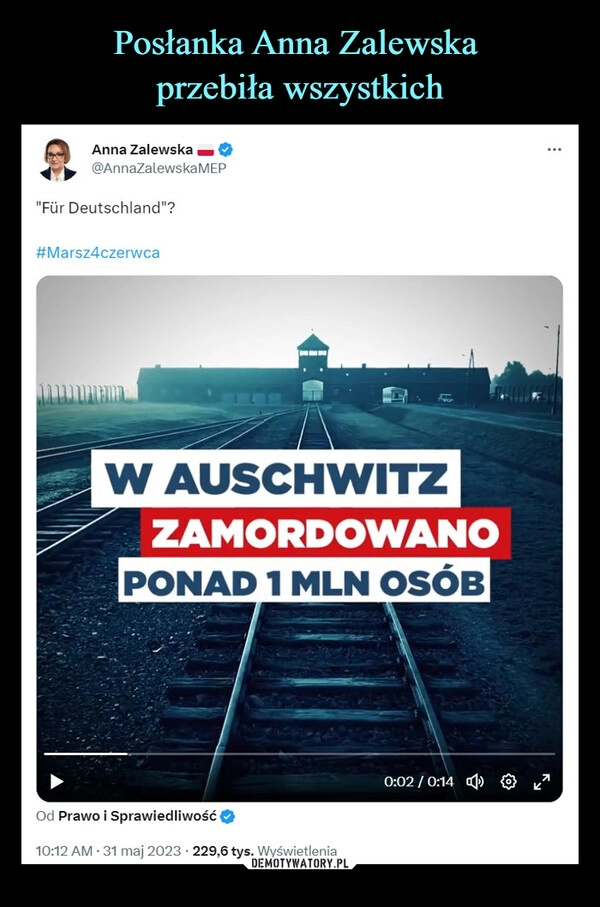 
    Posłanka Anna Zalewska 
przebiła wszystkich