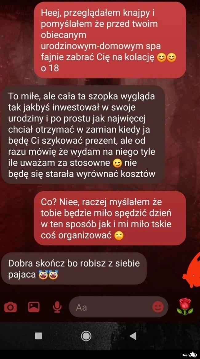 
    Kolacja urodzinowa 