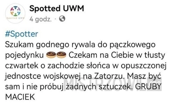 
    Pączkowy pojedynek