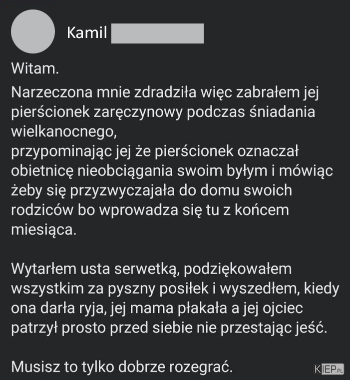 
    Facet nie wytrzymał 