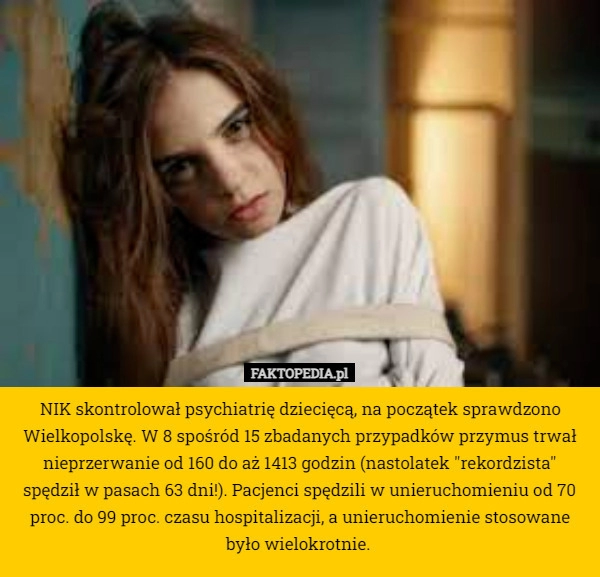 
    NIK skontrolował psychiatrię dziecięcą, na początek sprawdzono Wielkopolskę.