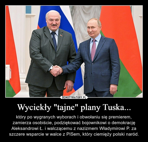 
    Wyciekły "tajne" plany Tuska...