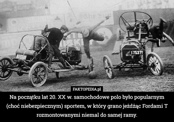 
    Na początku lat 20. XX w. samochodowe polo było popularnym (choć...