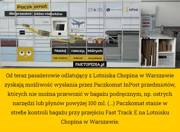 
    Od teraz pasażerowie odlatujący z Lotniska Chopina w Warszawie zyskają możliwość