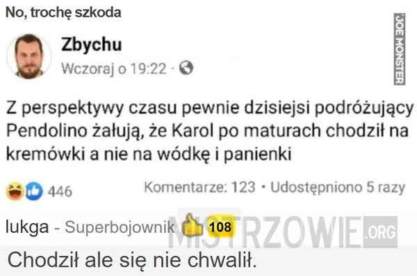 
    No, trochę szkoda