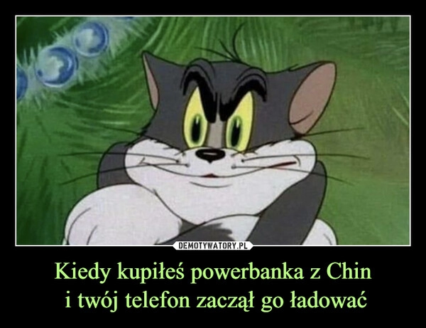 
    Kiedy kupiłeś powerbanka z Chin
 i twój telefon zaczął go ładować