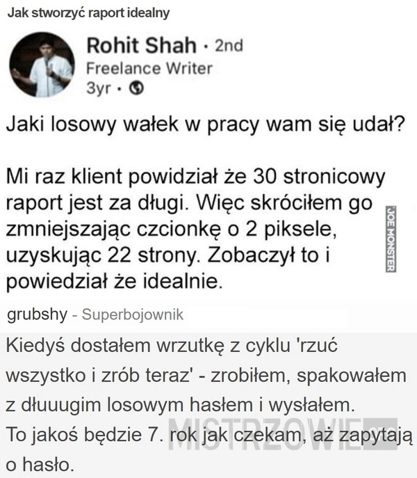 
    Jak stworzyć raport idealny