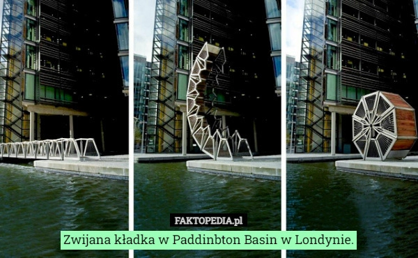 
    Zwijana kładka w Paddinbton Basin w Londynie.