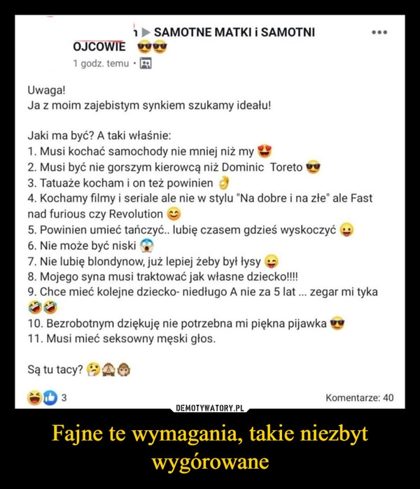 
    Fajne te wymagania, takie niezbyt wygórowane