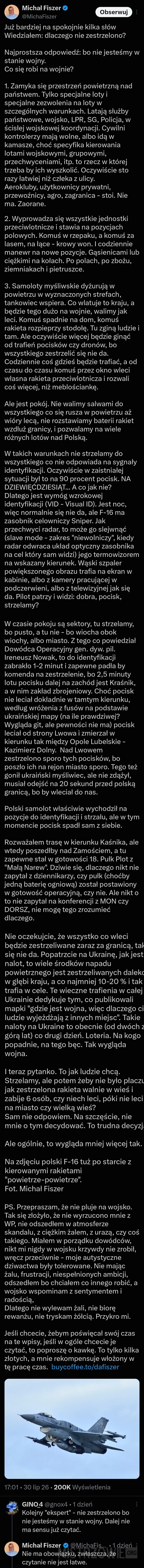 
    Dlaczego nie zestrzelono?