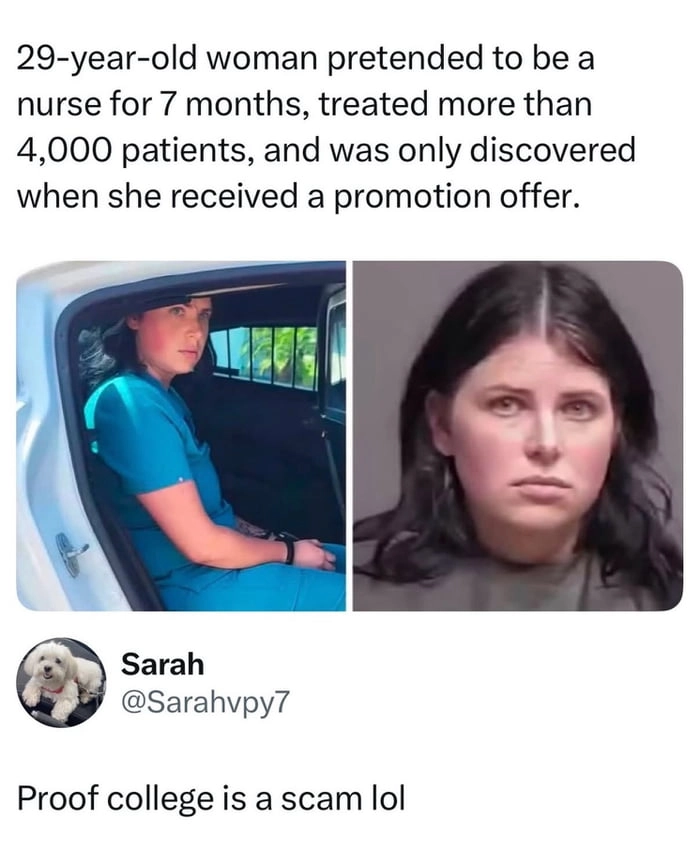 
    Sounds like a nurse