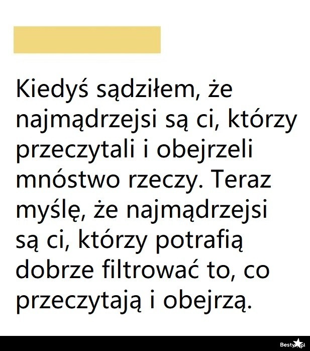 
    Nowa definicja mądrości 