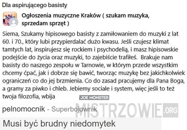 
    Dla aspirującego basisty