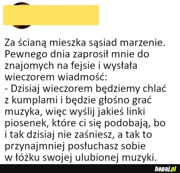 
    Sąsiad marzenie