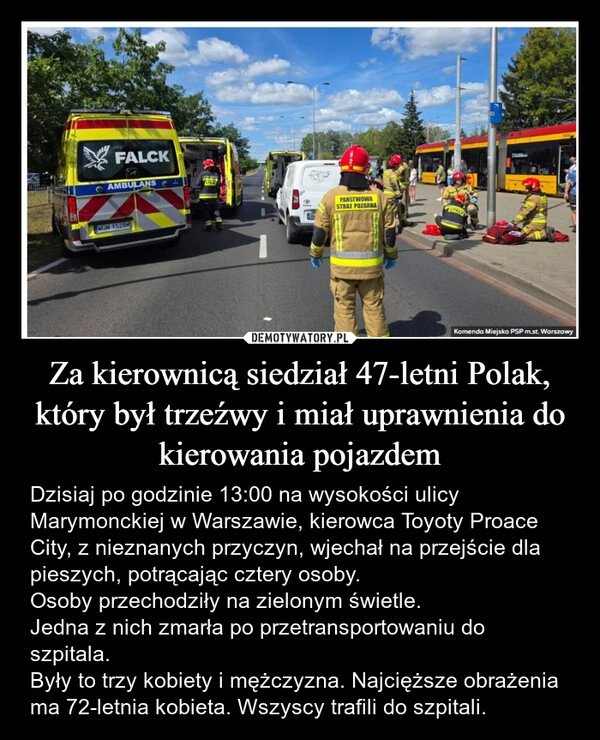 
    Za kierownicą siedział 47-letni Polak, który był trzeźwy i miał uprawnienia do kierowania pojazdem