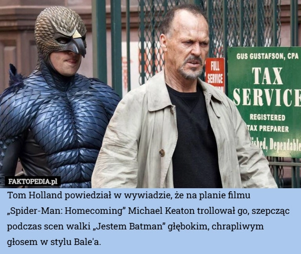 
    Tom Holland powiedział w wywiadzie, że na planie filmu „Spider-Man: Homecoming”