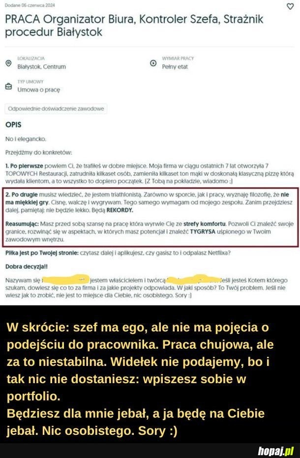 
    Musisz wiedzieć, że nie toleruję lenistwa i glutenu.