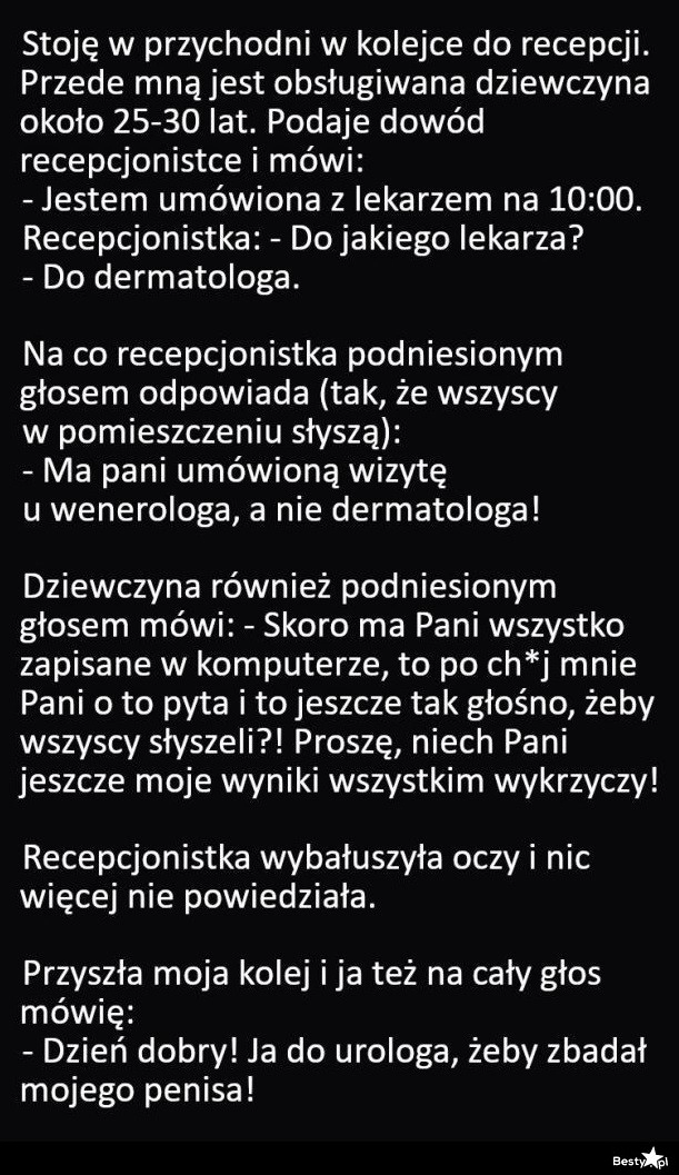 
    Niedyskretna recepcjonistka 