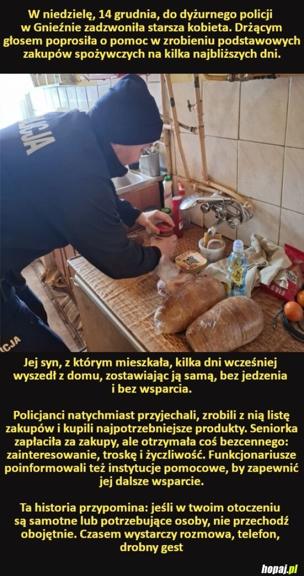 
    Policja pomogła potrzebującej kobiecie