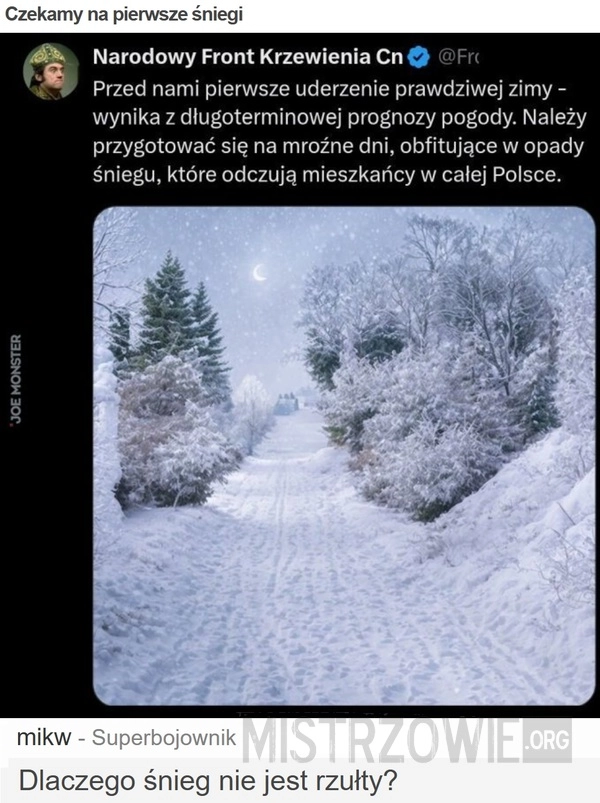 
    Czekamy na pierwsze śniegi