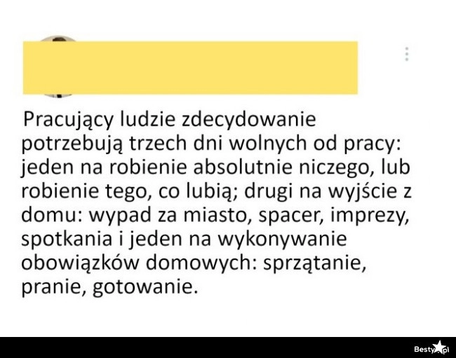 
    3 dni wolnego dla pracujących 