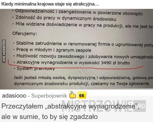 
    Kiedy minimalna krajowa staje się atrakcyjna…