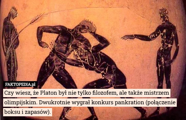 
    Czy wiesz, że Platon był nie tylko filozofem, ale także mistrzem olimpijskim.