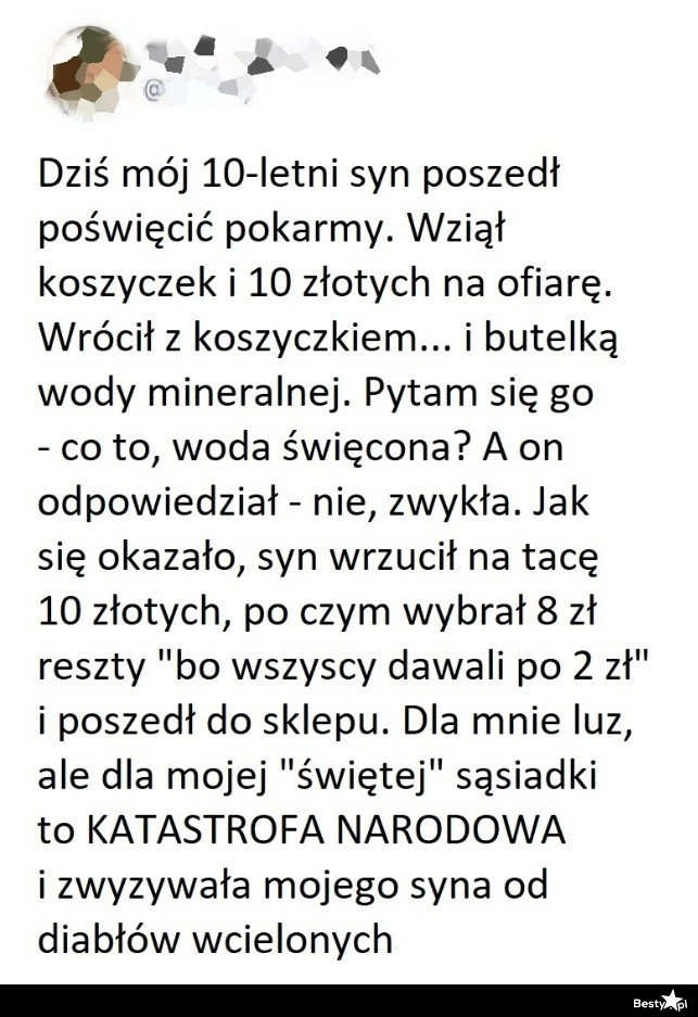 
     10-latek w kościele 