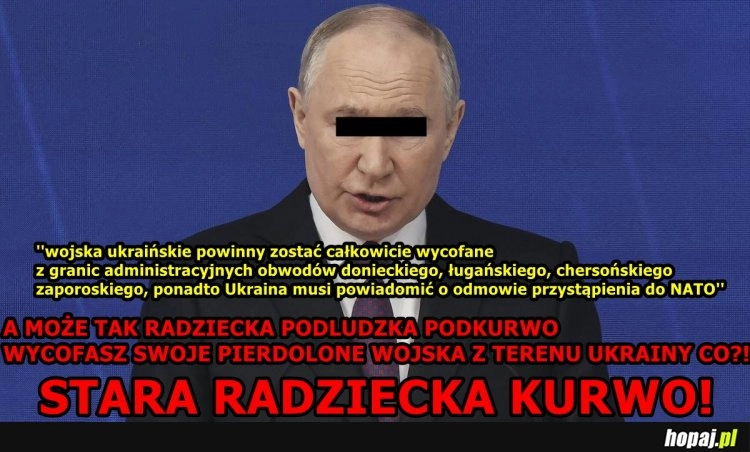 
    Stara radziecka podludzka kurwa!