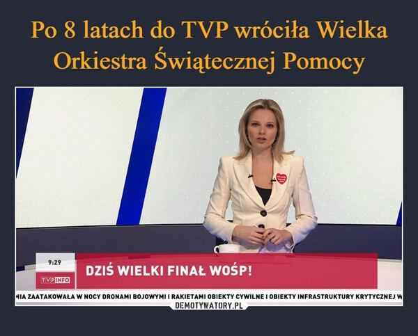 
    Po 8 latach do TVP wróciła Wielka Orkiestra Świątecznej Pomocy