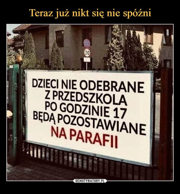 
    Teraz już nikt się nie spóźni