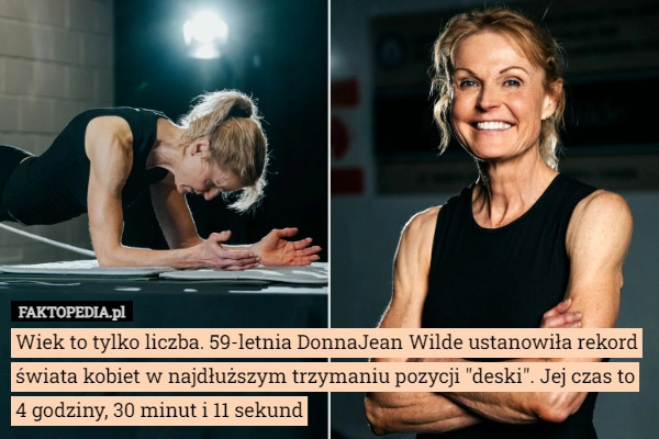 
    Wiek to tylko liczba. 59-letnia DonnaJean Wilde ustanowiła rekord świata