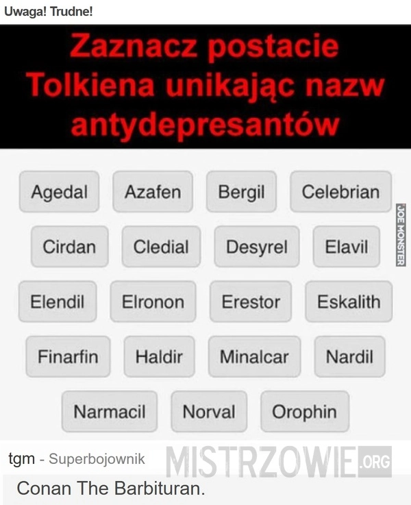 
    Uwaga! Trudne!