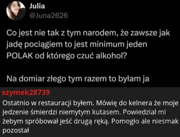 
    W pociągu:
