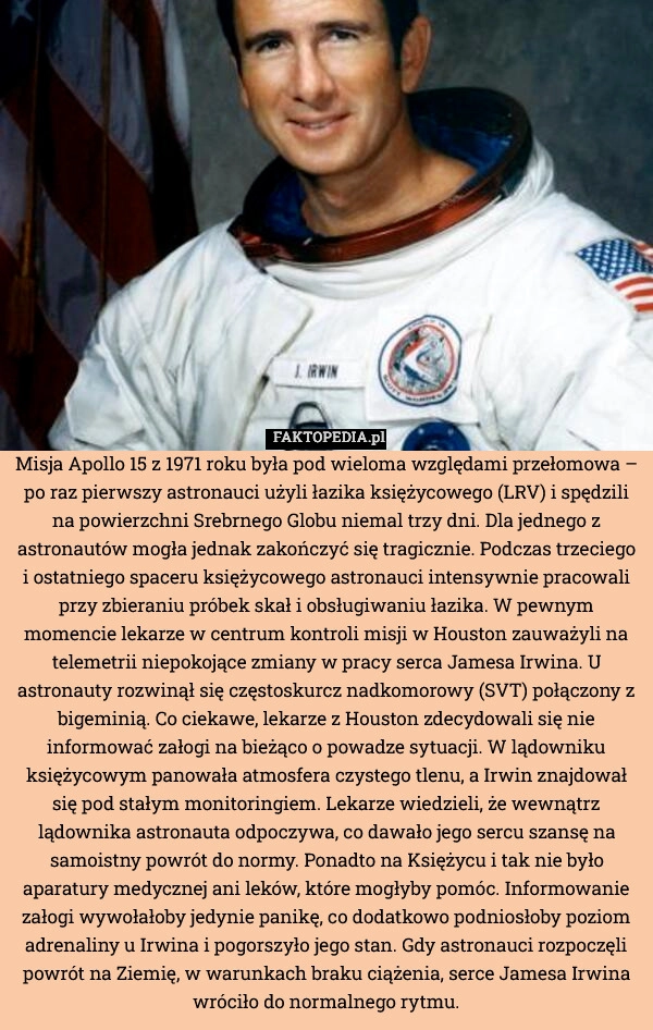 
    Misja Apollo 15 z 1971 roku była pod wieloma względami przełomowa – po raz