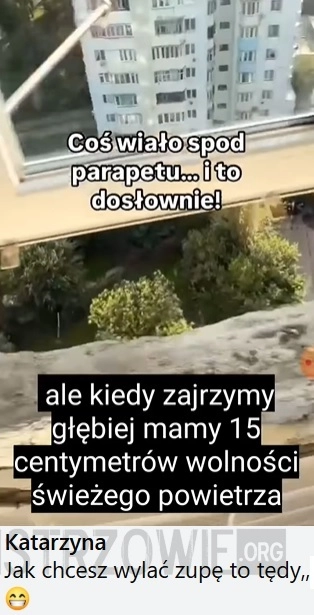 
    Dziura pod parapetem